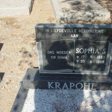 KRAPOHL Sophia S. 1933-1995