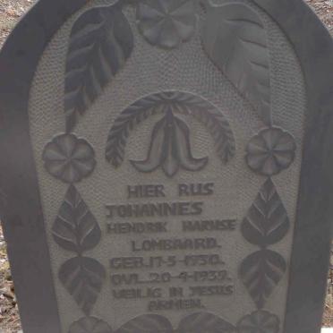LOMBAARD Johannes Hendrik Harmse 1930-1939
