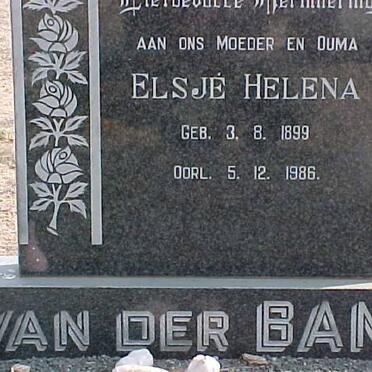 BANK Elsjé Helena, van der 1899-1986