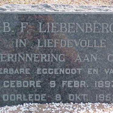 LIEBENBERG B.F. 1893-1952