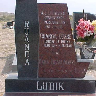 LUDIK Ruanda Corne nee LE ROUX 1970-1996 :: LUDIK Dean Alwyn 1996-1996