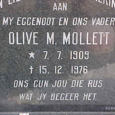 MOLLETT Olive M. 1909-1976