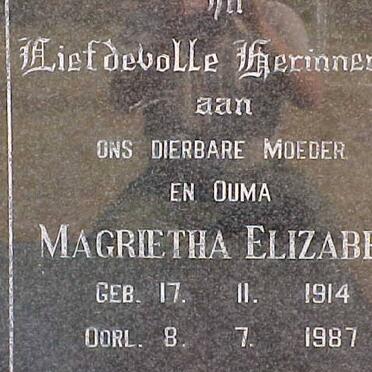 NORTJE Magrietha Elizabeth 1914-1987