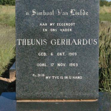 SCHALKWYK Theunis Gerhardus, van 1909-1969