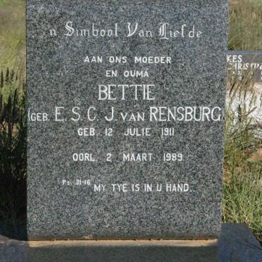 SCHALKWYK E.S.C., van nee J. VAN RENSBURG 1911-1989