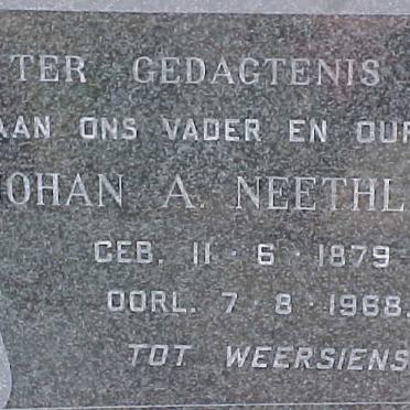 NEETHLING Johan A. 1879-1968
