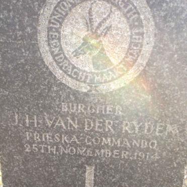 RYDEN J.H., van der -1914