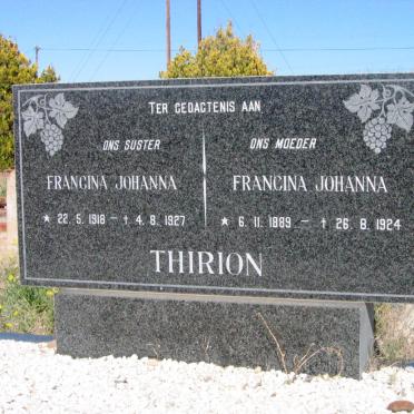 THIRION Francina Johanna 1889-1924 :: THIRION Francina Johanna 1918-1927
