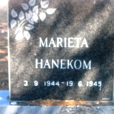 HANEKOM Marieta 1944-1945