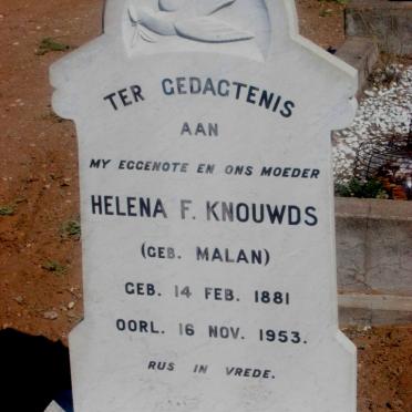 KNOUWDS Helena F. nee MALAN 1881-1953