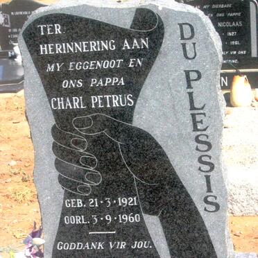 PLESSIS Charl Petrus, du 1921-1960
