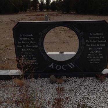 KOCH Philippus Jacobus 1914-1991 &amp; Johanna M.C. 1923-2002