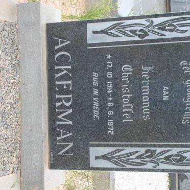 ACKERMAN Hermanus Christoffel 1914-1972