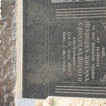 BRUWER Hendrieka Johanna Christiena nee STEINBERG 1892-1956