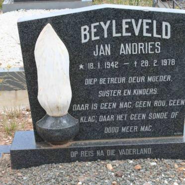 BEYLEVELD Jan Andries 1942-1978