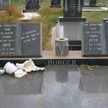 BURGER Japie 1918-1979 &amp; Attie 1929-1991