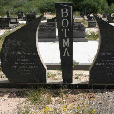 BOTMA John Henry Jacob 1907-1991 &amp; Maria Susanna Elizabeth LA COCK 1908-1994