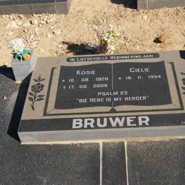 BRUWER Kosie 1920-2008 &amp; Cielie 1934-