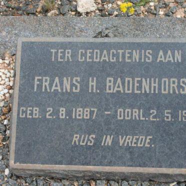 BADENHORST Frans H. 1887-1972