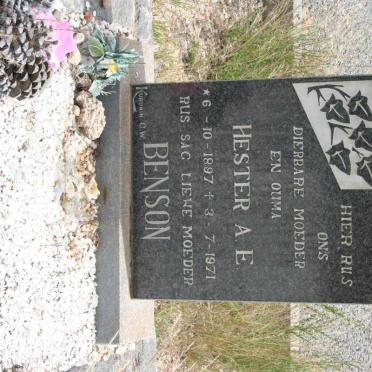 BENSON Hester A.E. 1897-1971