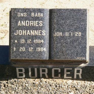BURGER Andries Johannes 1984-1984