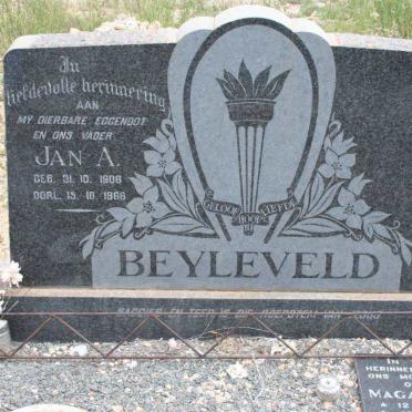 BEYLEVELD  Jan. A. 1908-1966  &amp; Magaretha 1915-1996