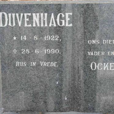 DUVENHAGE Ockert 1922-1990