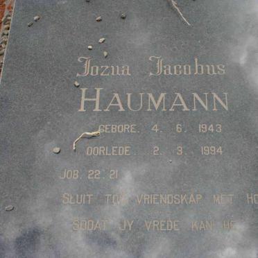 HAUMANN Jozua Jacobus 1943-1994