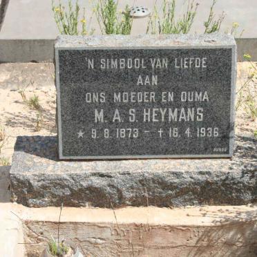 HEYMANS M.A.S. 1873-1936