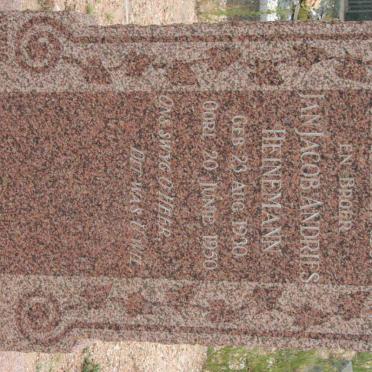 HEINEMANN Jan Jacob Andries 1930-1950