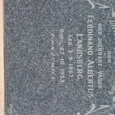 LANSBERG Ferdinand Albertus 1867-1953