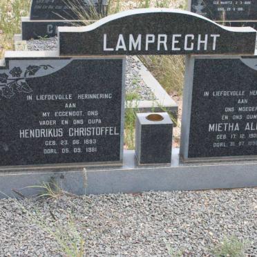 LAMPRECHT Hendrikus Christoffel 1893-1981 &amp; Mietha Alida 1905-1996