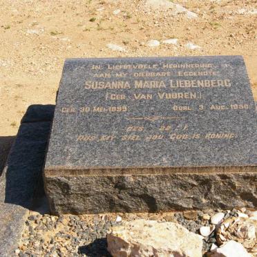 LIEBENBERG Susanna Maria nee VAN VUUREN 1899-1950