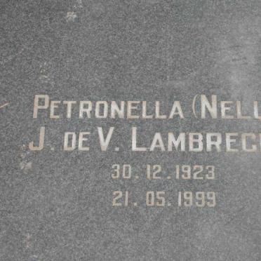 LAMBRECHTS Petronella J. de V. 1923-1999