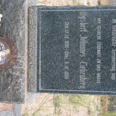LIEBENBERG Gysbert Johannes 1882-1950