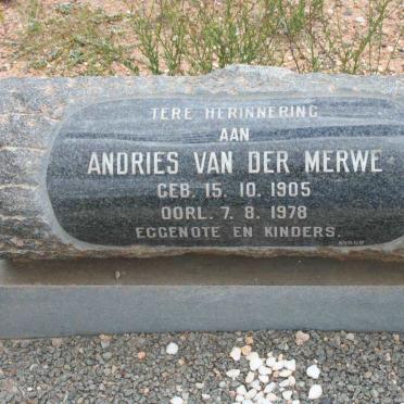 MERWE Andries, van der 1905-1978
