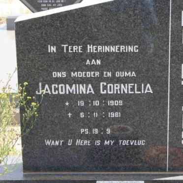 MEINTJES Jacomina Cornelia 1909-1981