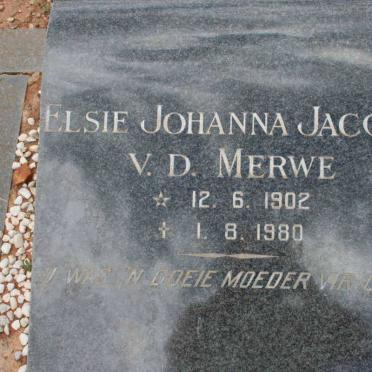 MERWE Elsie Johanna Jacoba, v.d. 1902-1980