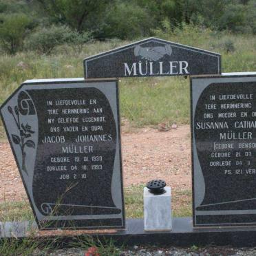 MULLER Jacob Johannes 1930-1993 &amp; Susanna Catharina BENSON 1929-1999