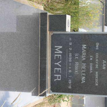 MEYER Maria Helena nee ROUX 1890-1978