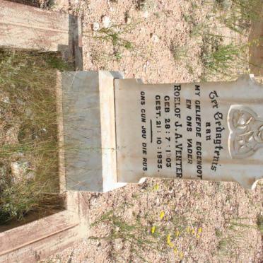 VENTER Roelof  J.A. 1903-1935