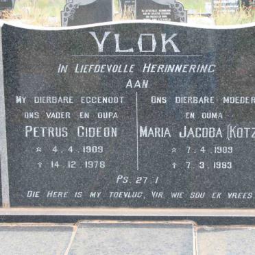 VLOK Petrus Gideon 1909-1978 &amp; Maria Jacoba KOTZE 1909-1983