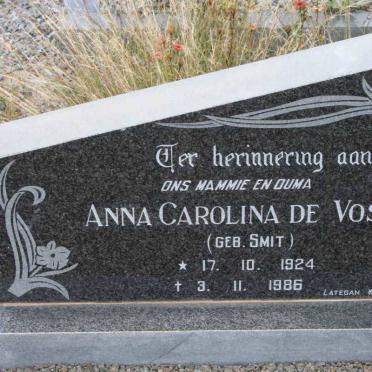 VOS Anna Carolina, de nee SMIT 1924-1986