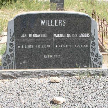 WILLERS Jan Bernardus 1875-1978 &amp; Magdalena JACOBS 1878-1939