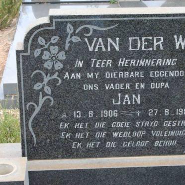 WAL Jan, van der 1906-1981