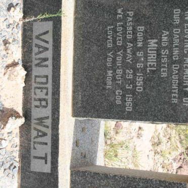 WALT Muriel, van der 1950-1960