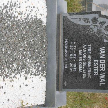 WAL Ester, van der 1915-2001