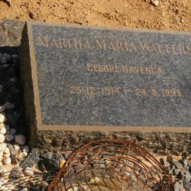 WALTERS Martha Maria nee HAVENGA 1914-1955