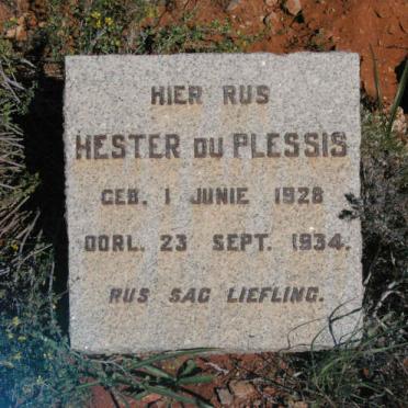 PLESSIS Hester, du 1928-1934