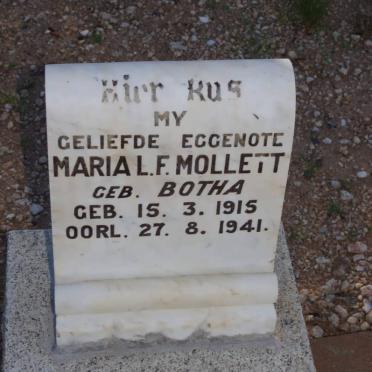 MOLLETT Maria L.F. nee BOTHA 1915-1941